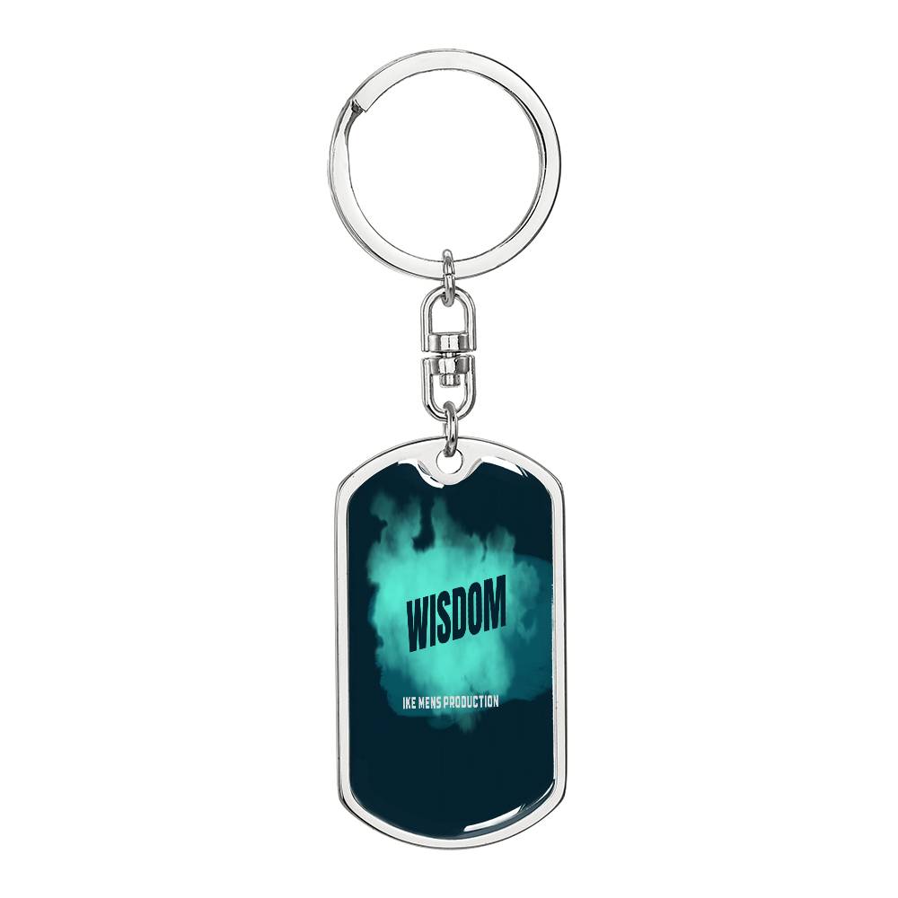 WISDOM Dog Tag with Swivel Keychain