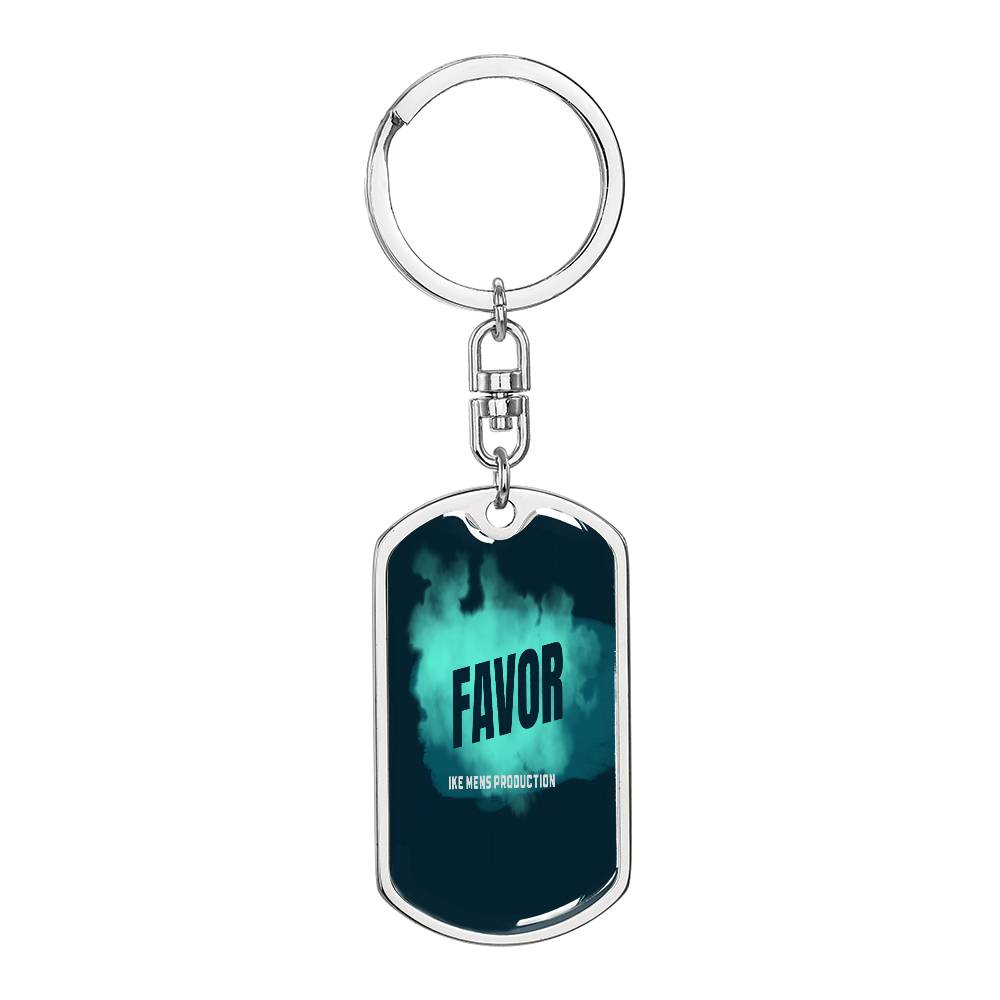 FAVOR Dog Tag with Swivel Keychain