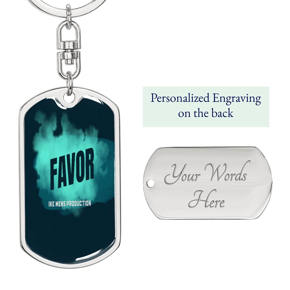 FAVOR Dog Tag with Swivel Keychain