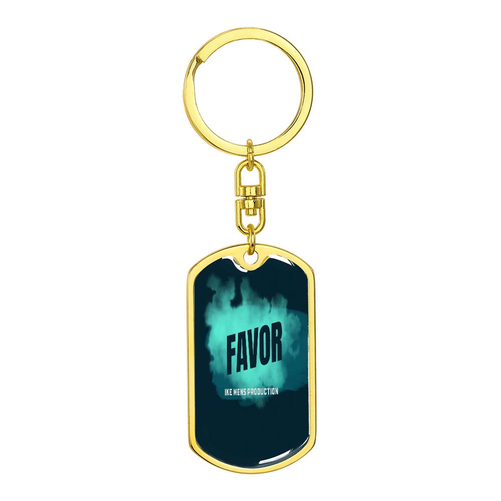 FAVOR Dog Tag with Swivel Keychain