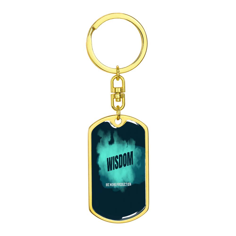WISDOM Dog Tag with Swivel Keychain