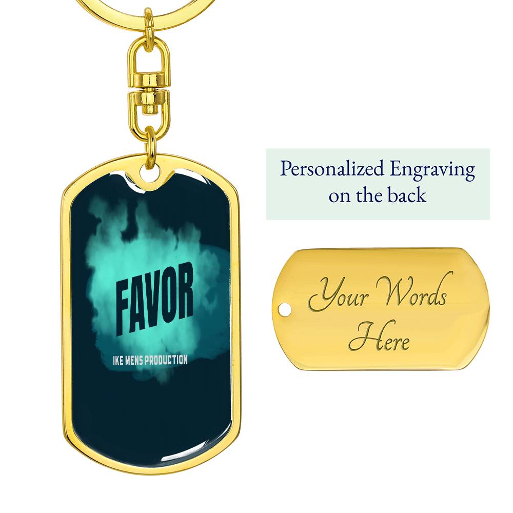 FAVOR Dog Tag with Swivel Keychain