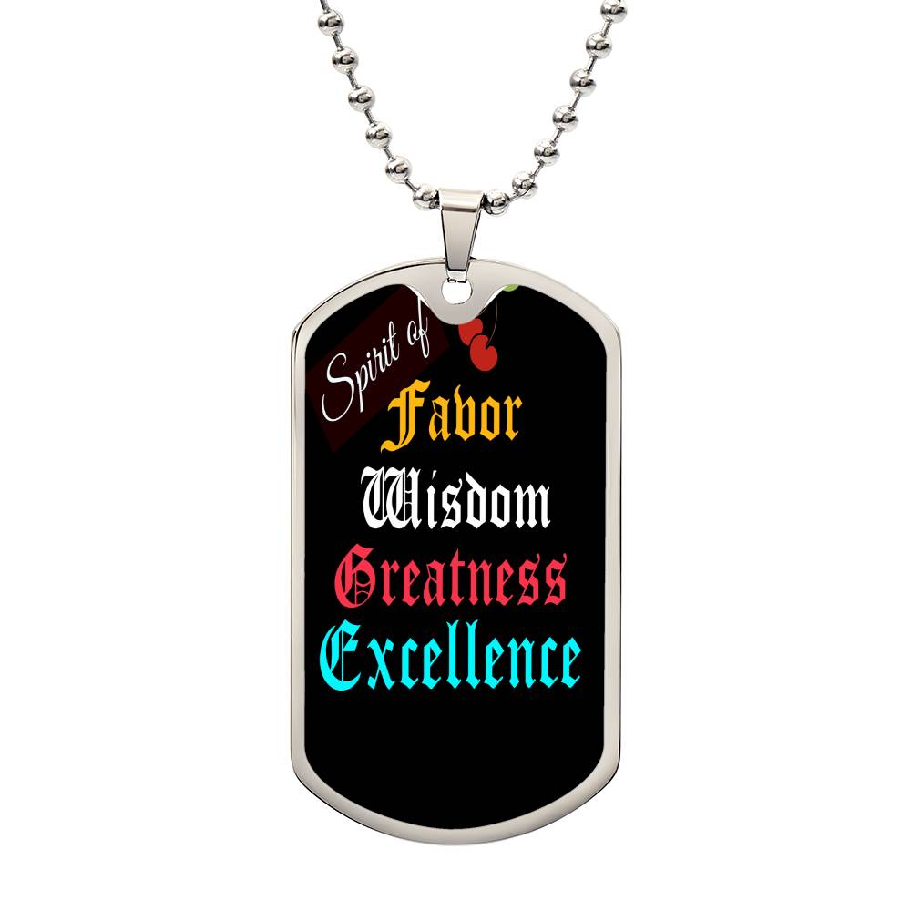 SPIRIT OF FAVOR,WISDOM,GREATNESS & EXCELLENCE MILITARY CHAIN