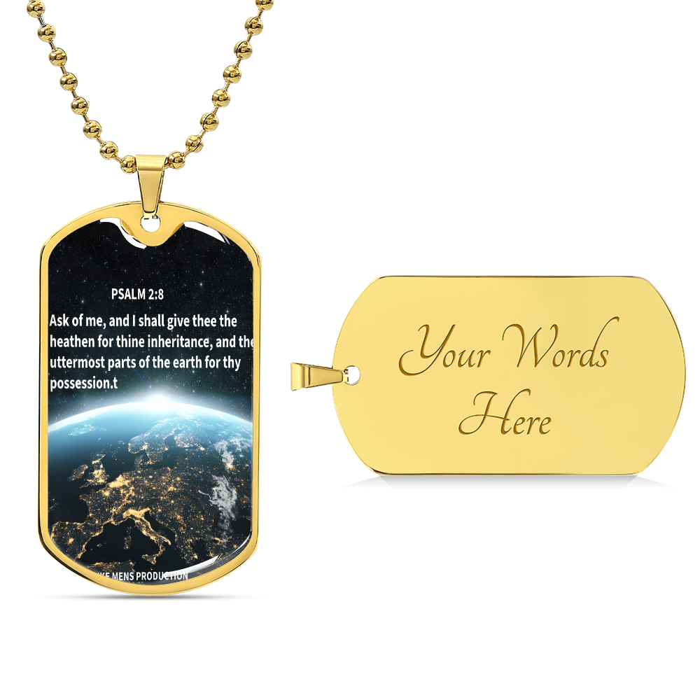 PSALM 2:8 MILITARY CHAIN