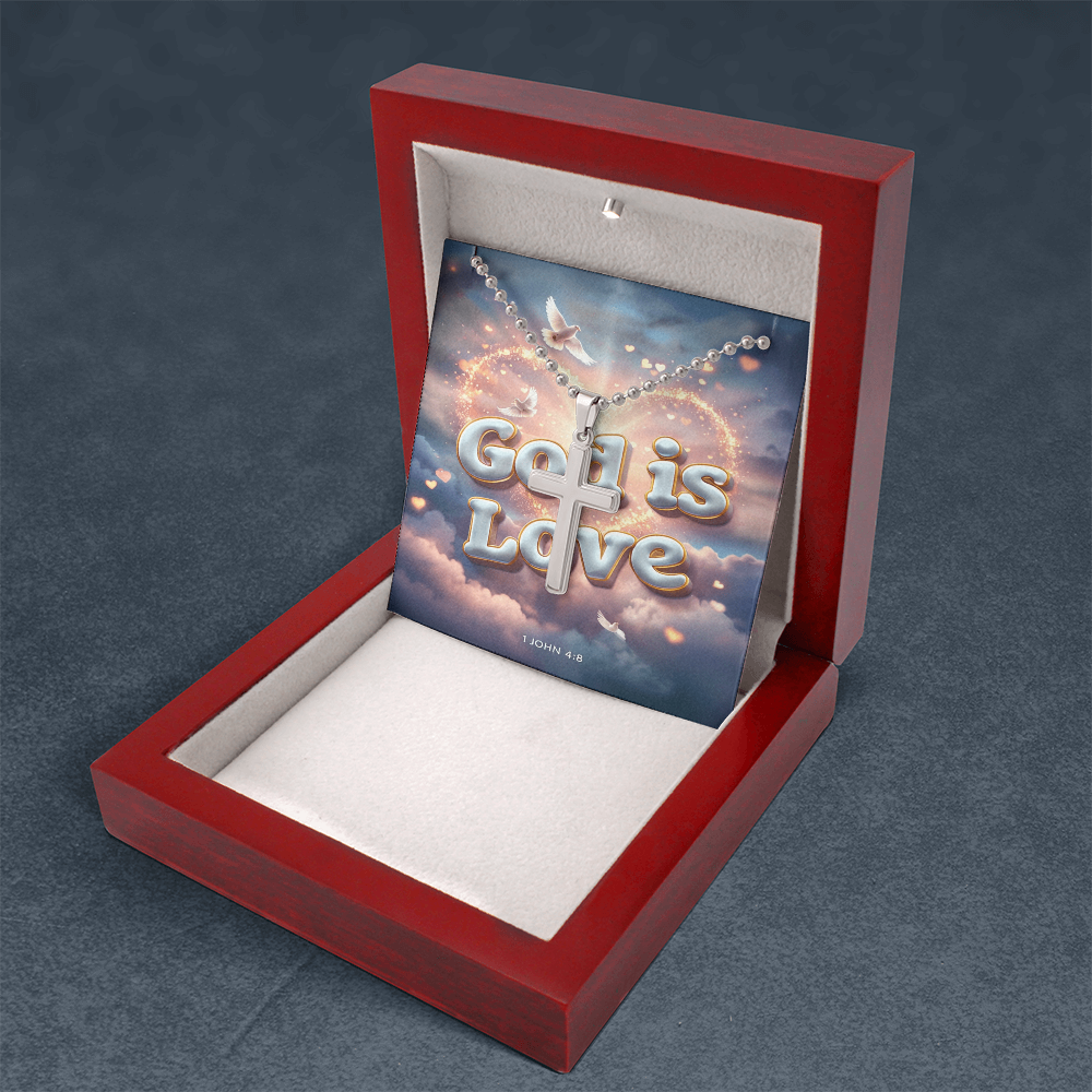 GOD IS LOVE CROSS NECKLACE