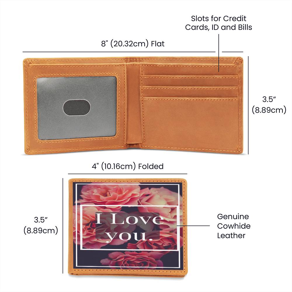 I LOVE YOU GRAPHIC LEATHER WALLET