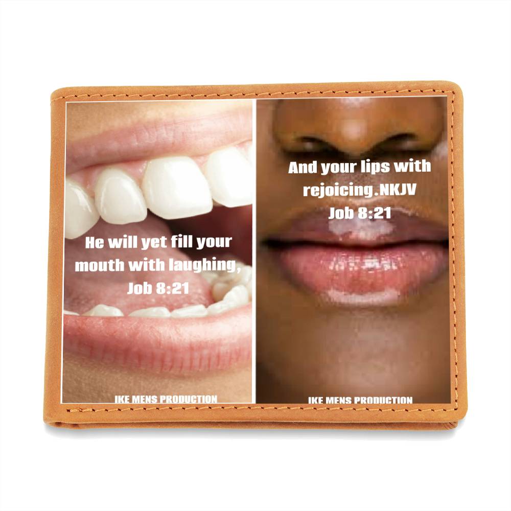 IKE MENS SCRIPTURE COLLAGE GRAPHIC LEATHER WALLET