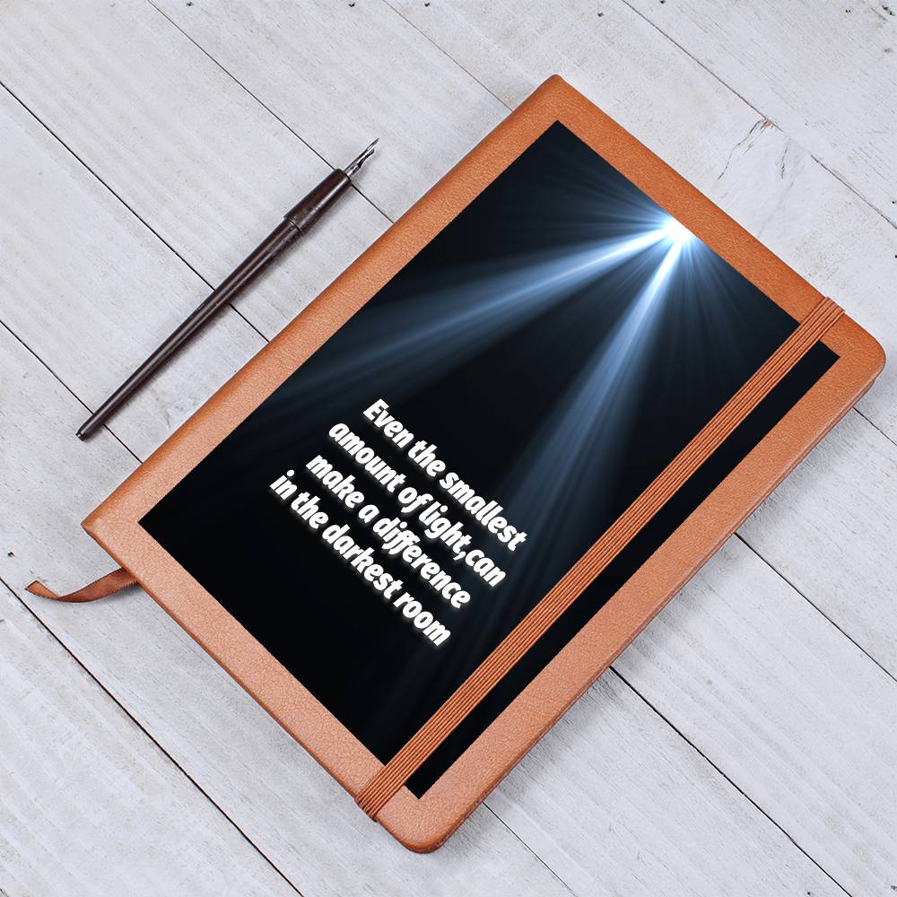 EVEN THE SMALLEST LIGHT GRAPHIC LEATHER JOURNAL