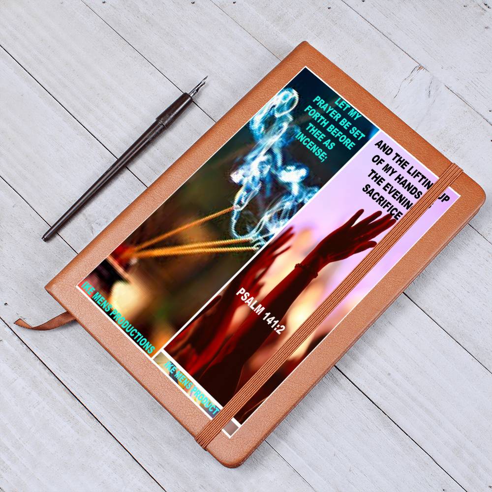 IKE MENS SCRIPTURE COLLAGE GRAPHIC LEATHER JOURNAL