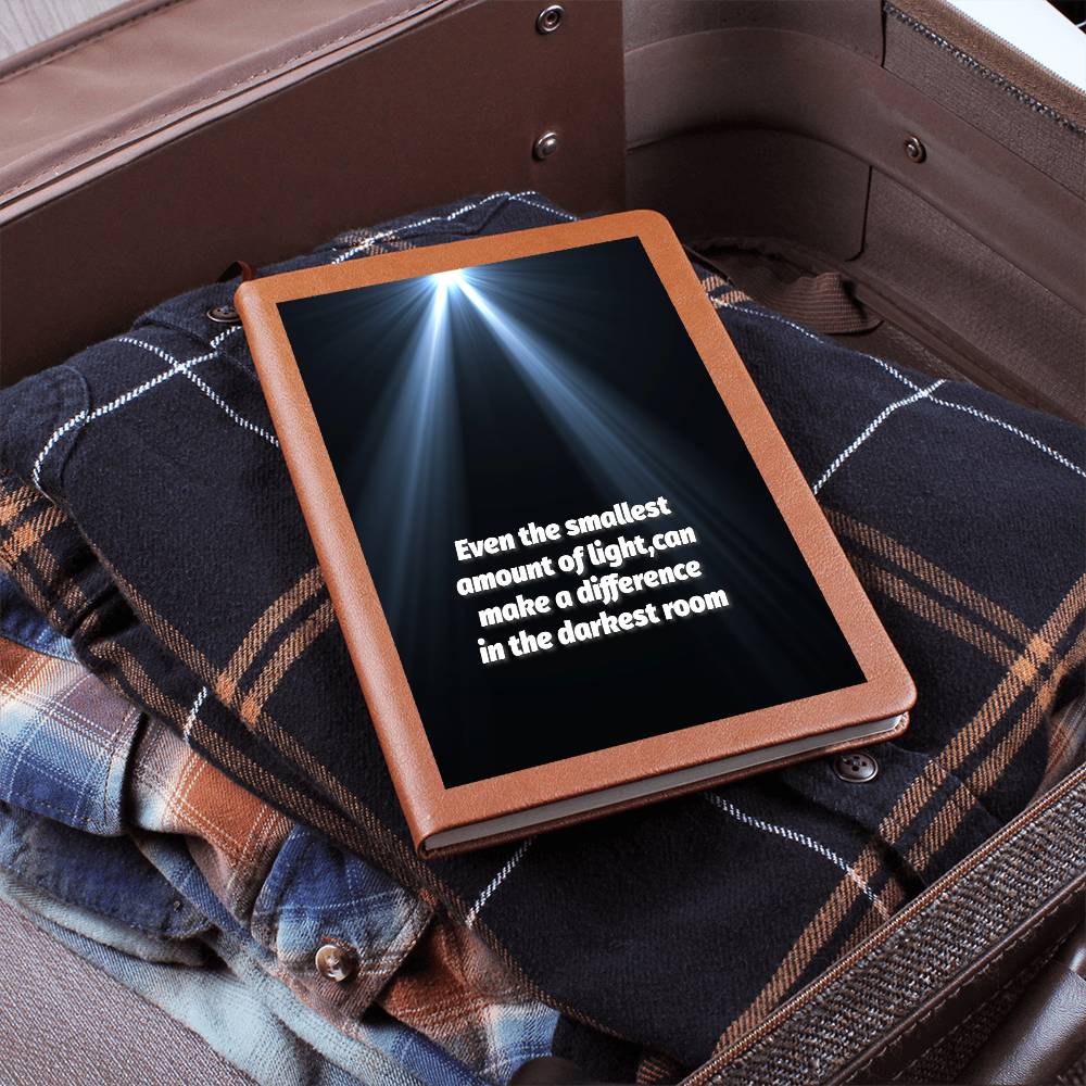 EVEN THE SMALLEST LIGHT GRAPHIC LEATHER JOURNAL