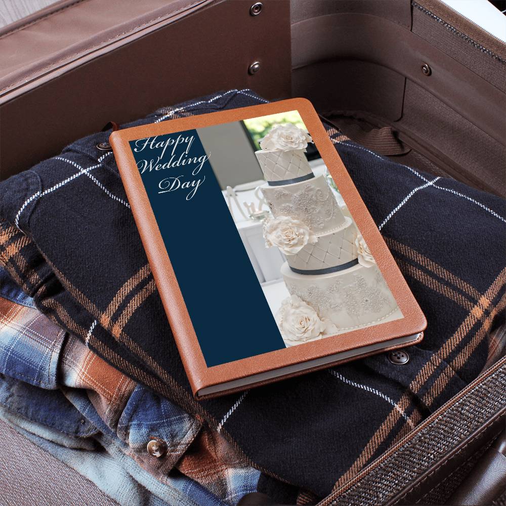 Happy Wedding Day Graphic Leather Journal