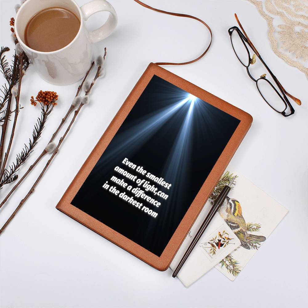 EVEN THE SMALLEST LIGHT GRAPHIC LEATHER JOURNAL