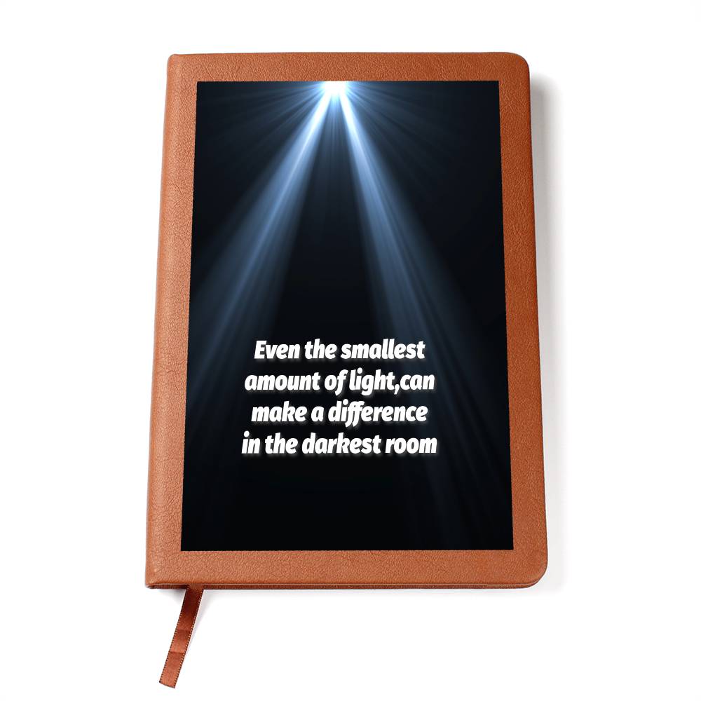EVEN THE SMALLEST LIGHT GRAPHIC LEATHER JOURNAL