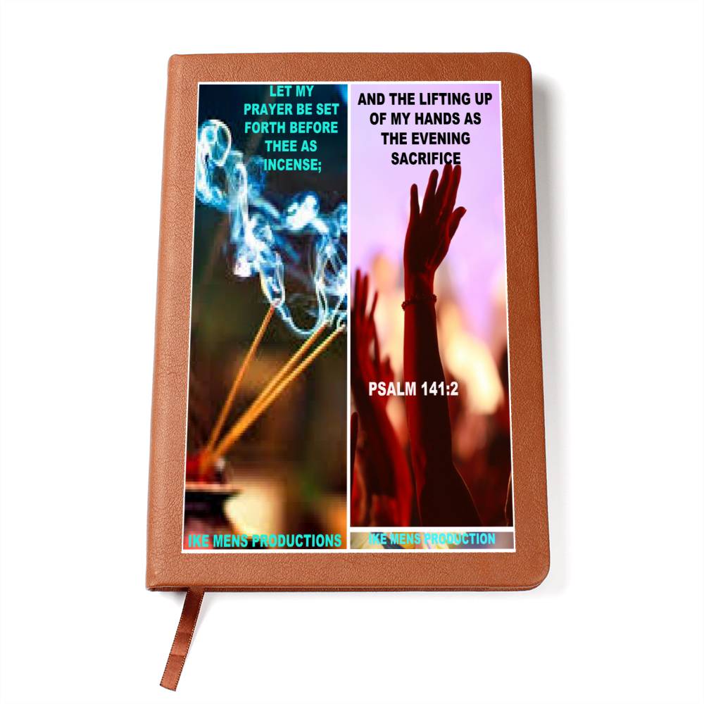 IKE MENS SCRIPTURE COLLAGE GRAPHIC LEATHER JOURNAL