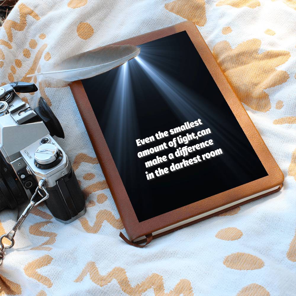 EVEN THE SMALLEST LIGHT GRAPHIC LEATHER JOURNAL