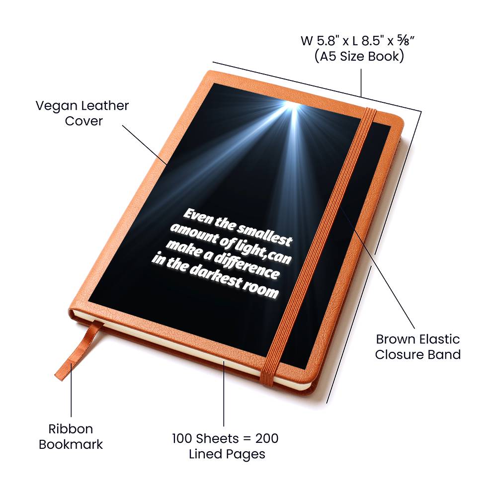 EVEN THE SMALLEST LIGHT GRAPHIC LEATHER JOURNAL
