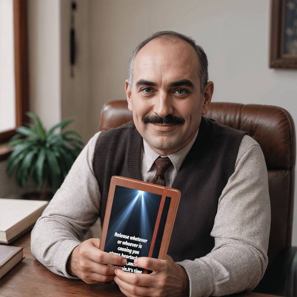 RELEASE WHATEVER OR WHOEVER GRAPHIC LEATHER JOURNAL