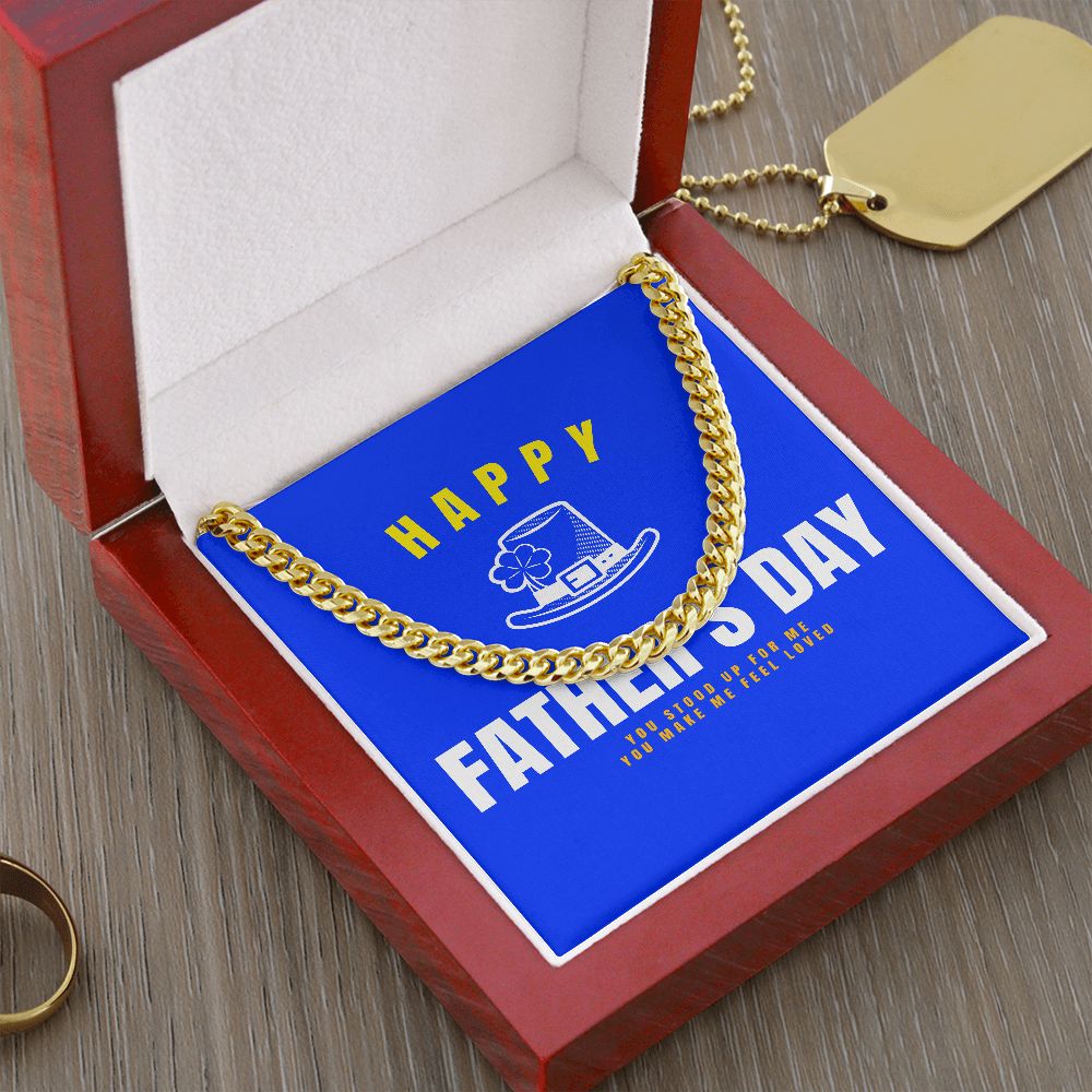 HAPPY FATHER'S DAY CUBAN LINK CHAIN