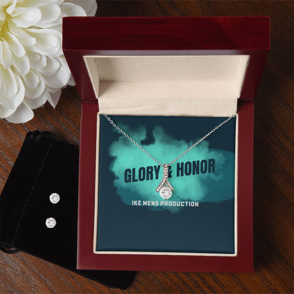 GLORY & HONOR Alluring Beauty + Clear CZ Earrings