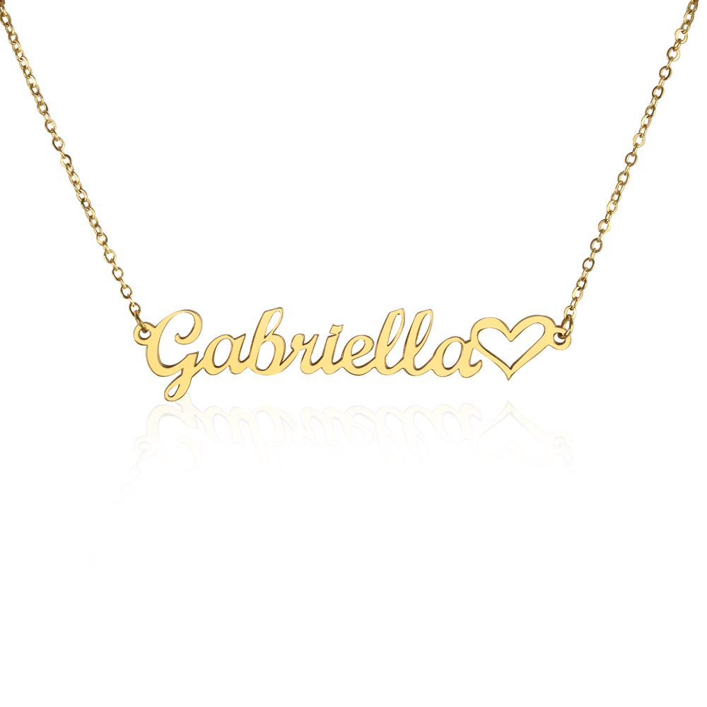 IKE MENS NAME NECKLACE + HEART