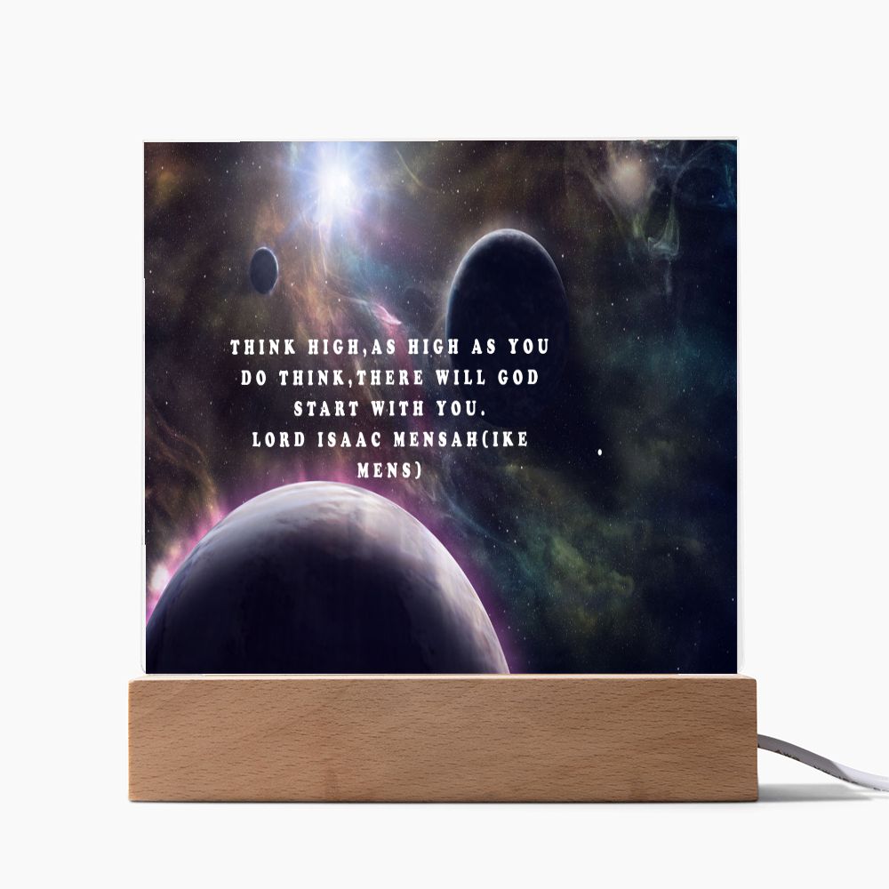 IKE MENS Quote Acrylic Square Plaque