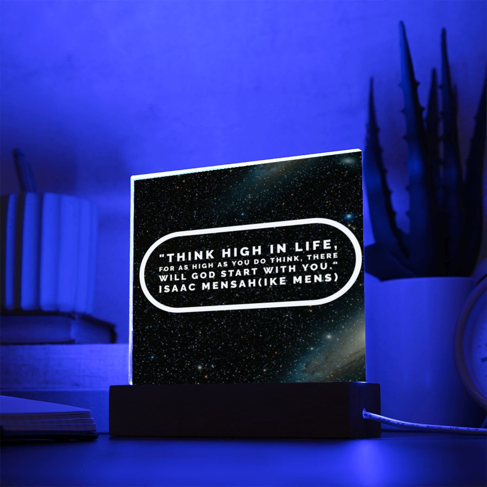 IKE MENS Quote Acrylic Square Plaque
