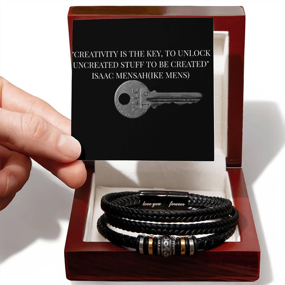 IKE MENS Quote Love You Forever Bracelet