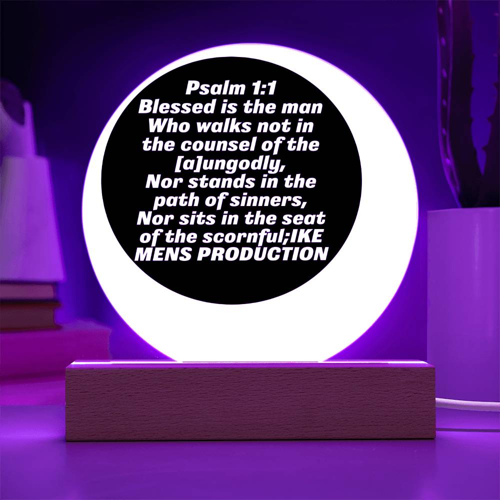 PSALM 1:1 Acrylic Circle Plaque