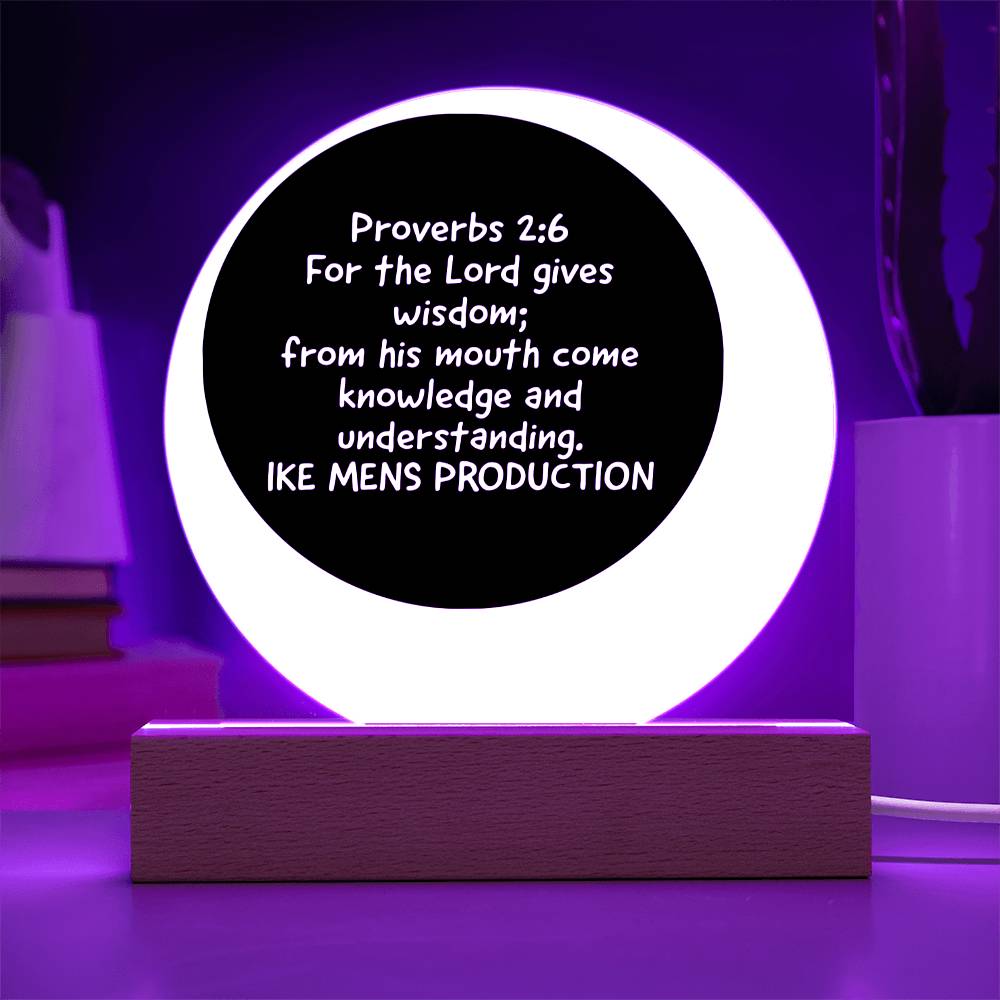 Proverbs Acrylic Circle Plaque