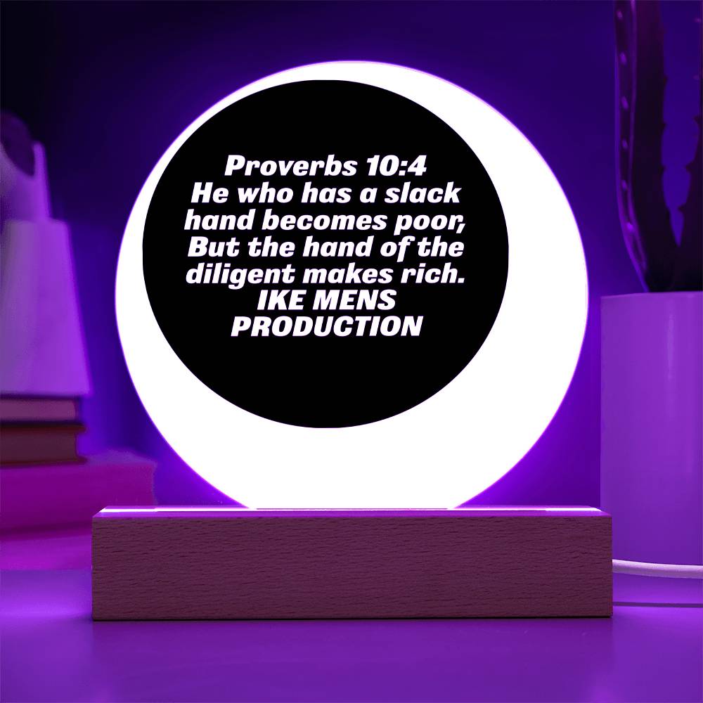 Proverbs Acrylic Circle Plaque