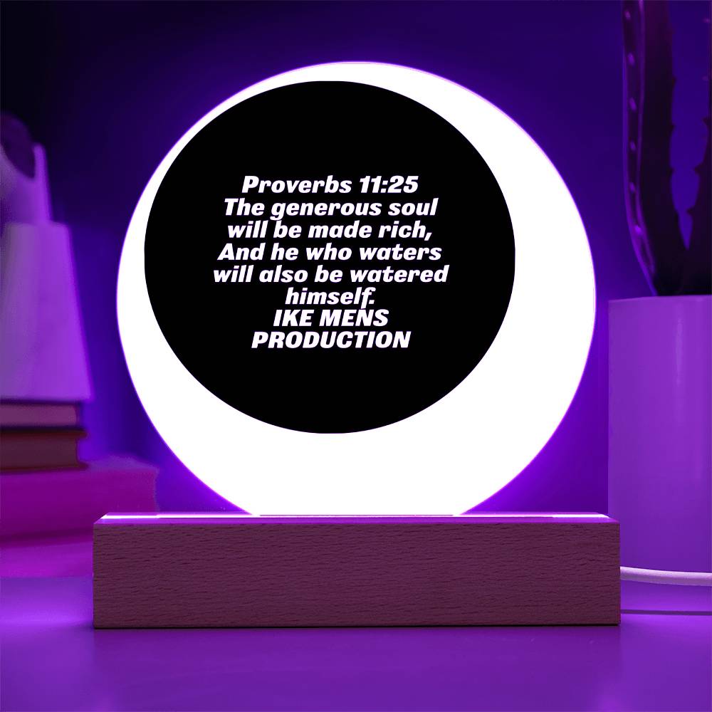 Proverbs Acrylic Circle Plaque