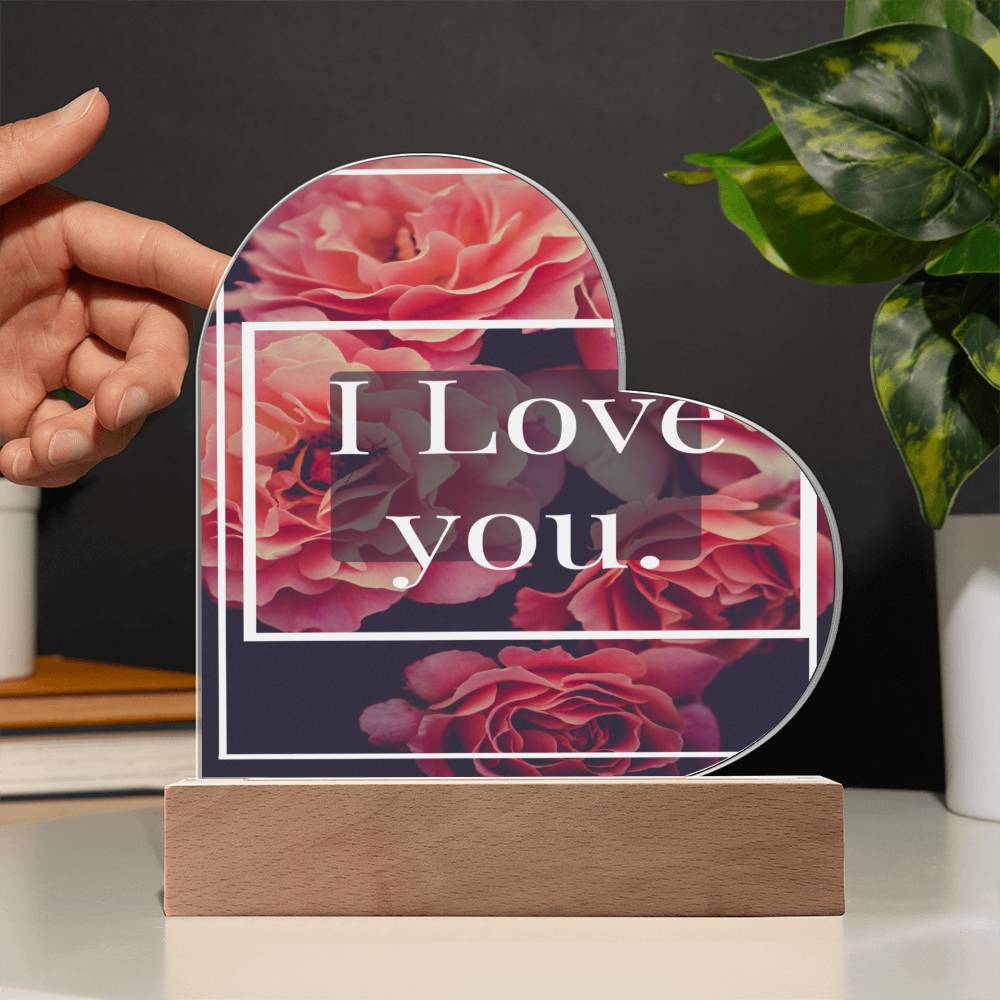 I LOVE YOU Acrylic Square Plaque