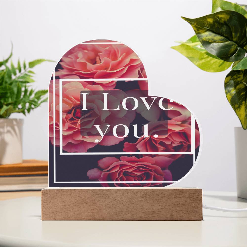 I LOVE YOU Acrylic Square Plaque