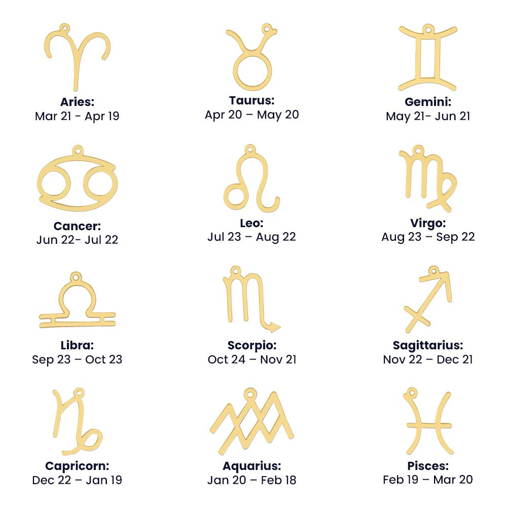 I LOVE YOU ZODIAC SYMPBOL NECKLACE