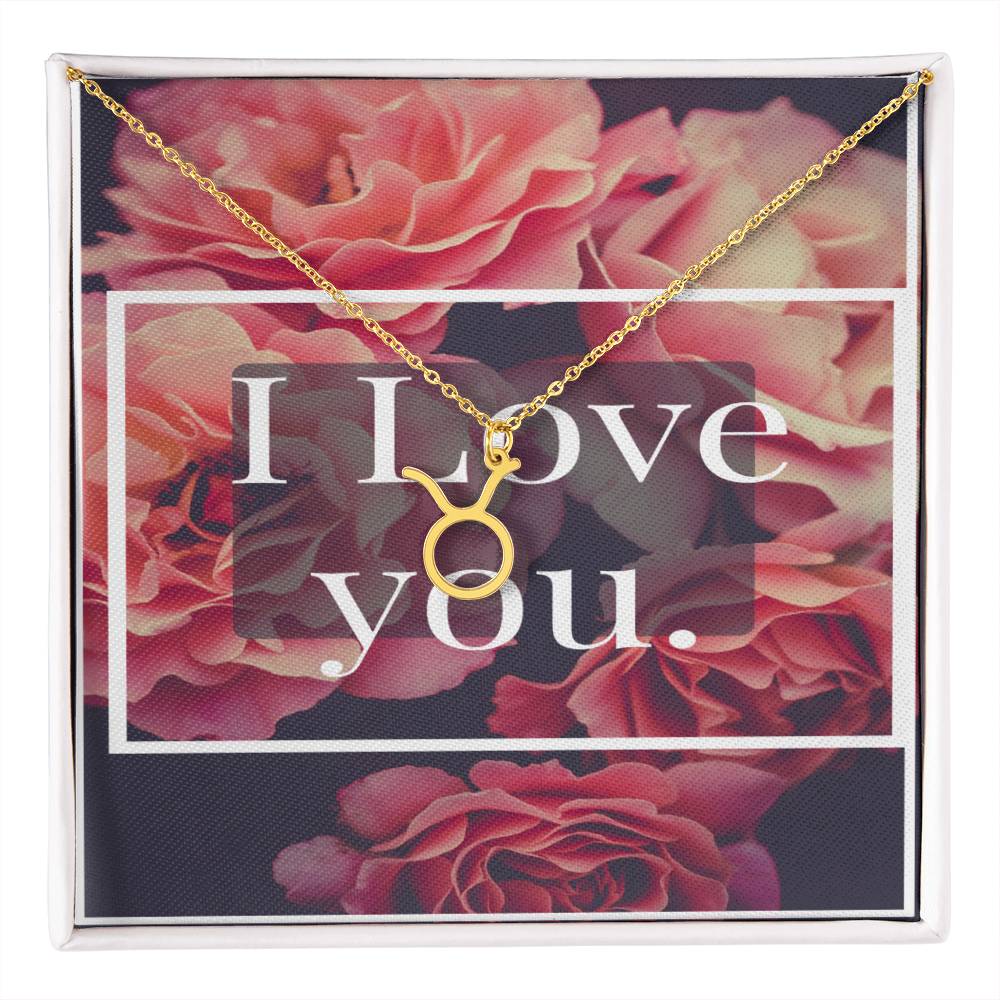 I LOVE YOU ZODIAC SYMPBOL NECKLACE