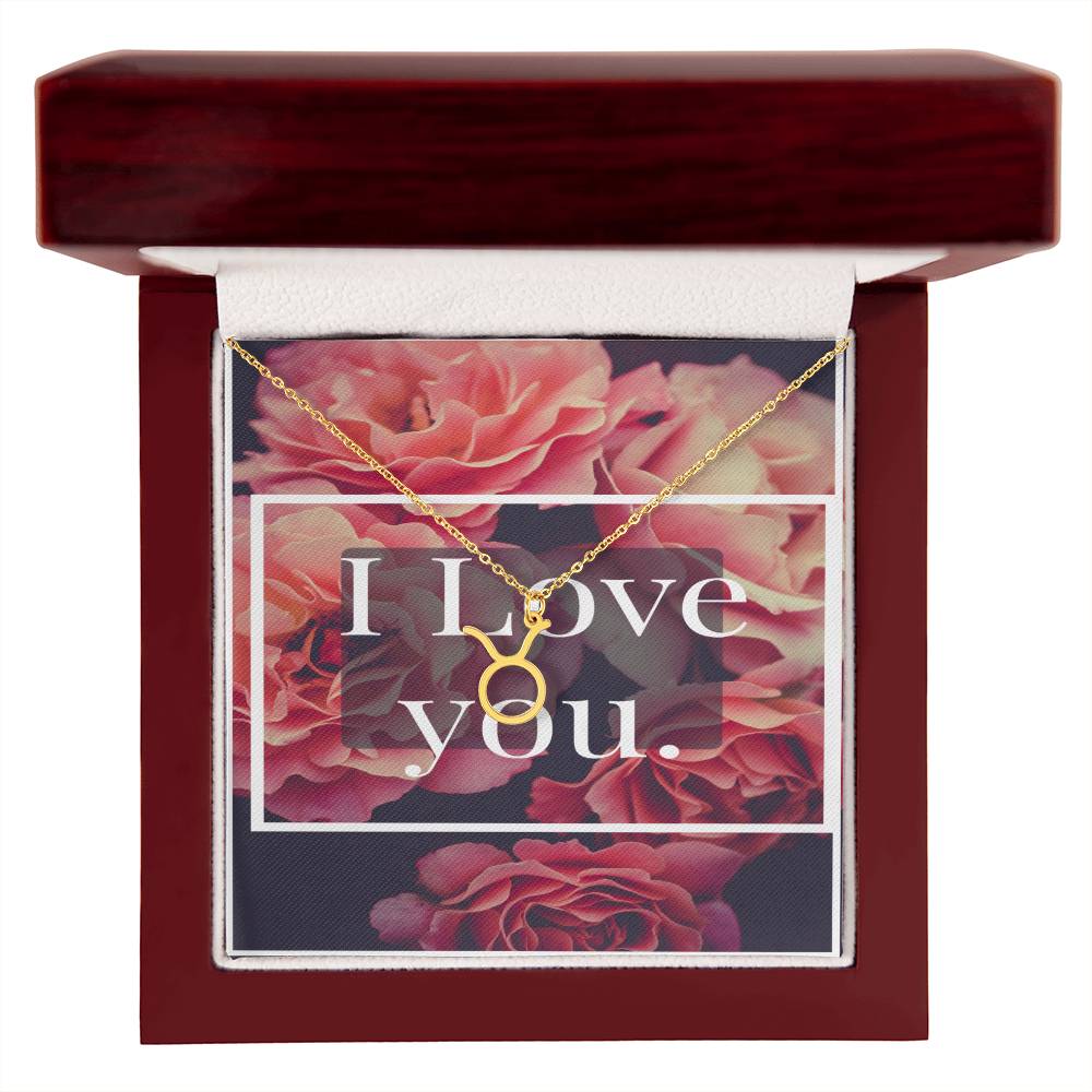 I LOVE YOU ZODIAC SYMPBOL NECKLACE