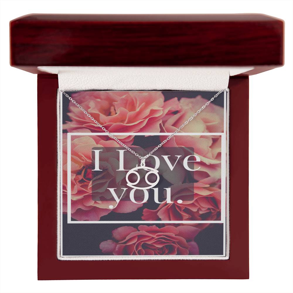 I LOVE YOU ZODIAC SYMPBOL NECKLACE