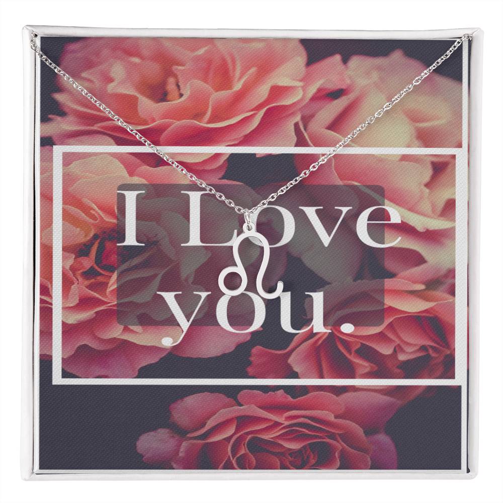I LOVE YOU ZODIAC SYMPBOL NECKLACE