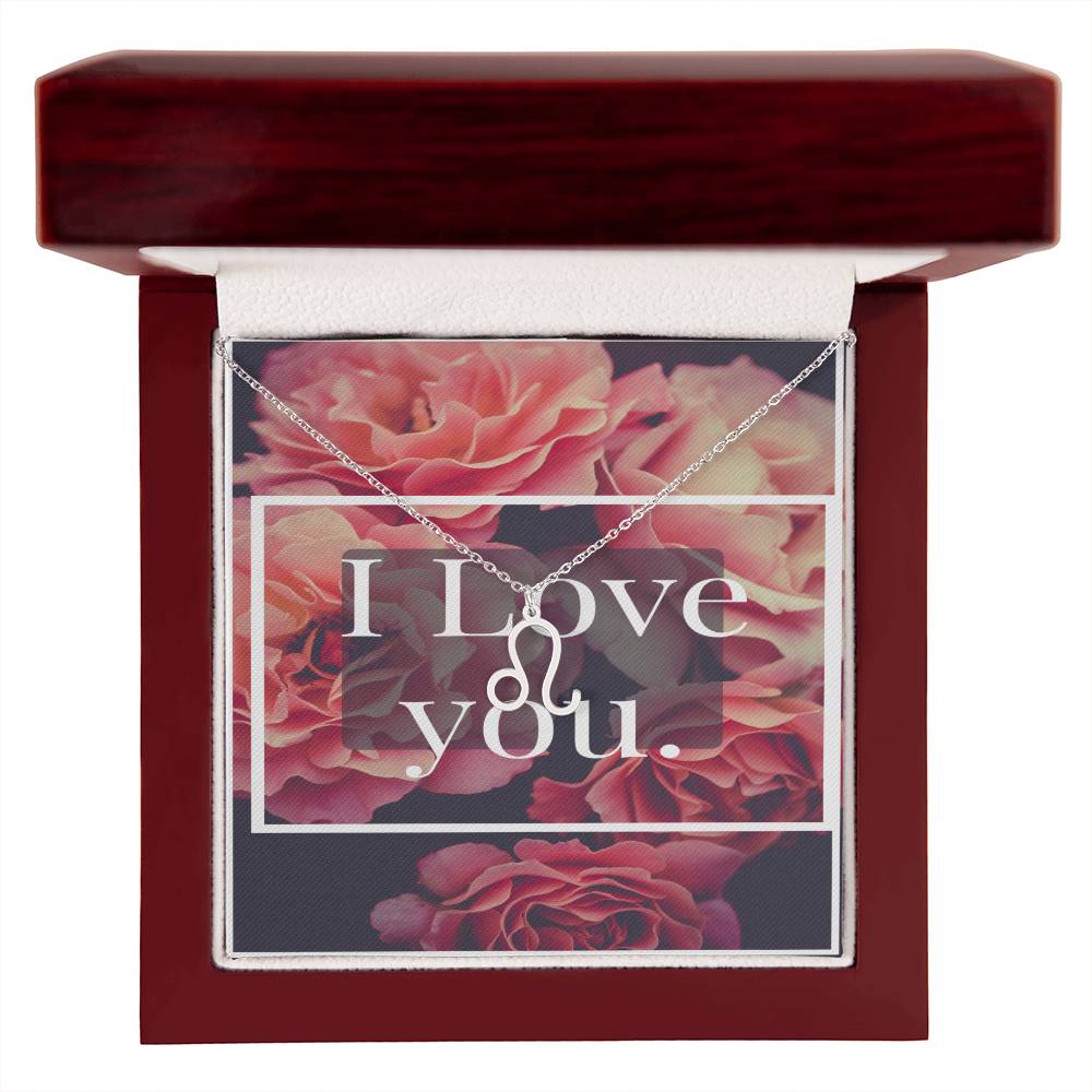 I LOVE YOU ZODIAC SYMPBOL NECKLACE
