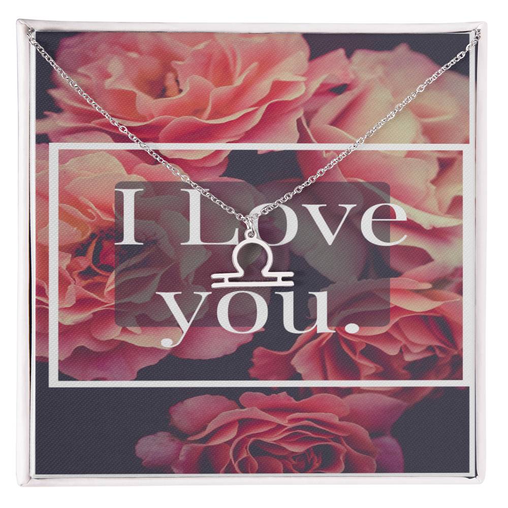I LOVE YOU ZODIAC SYMPBOL NECKLACE