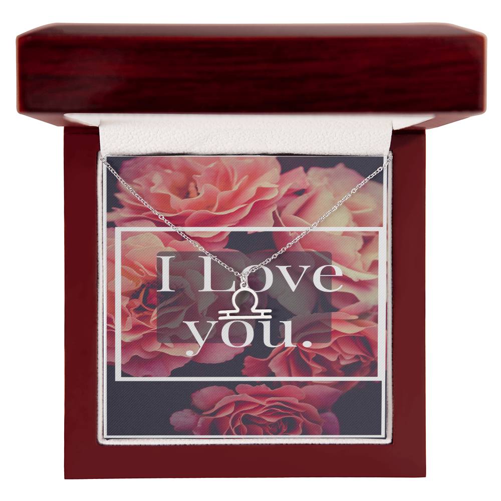 I LOVE YOU ZODIAC SYMPBOL NECKLACE