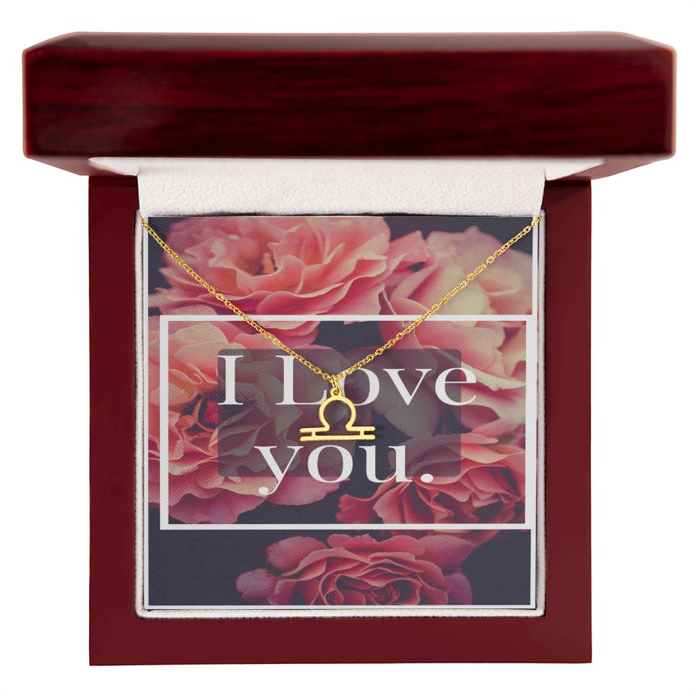 I LOVE YOU ZODIAC SYMPBOL NECKLACE