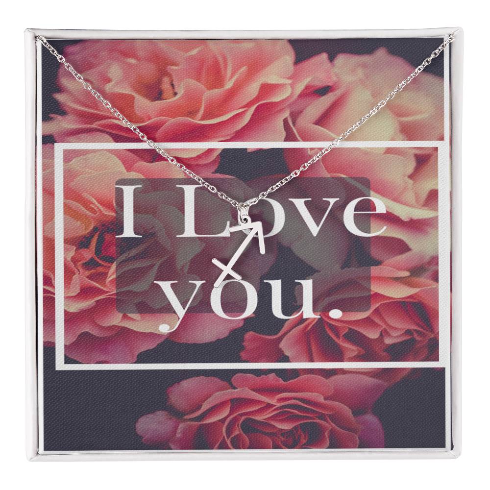 I LOVE YOU ZODIAC SYMPBOL NECKLACE