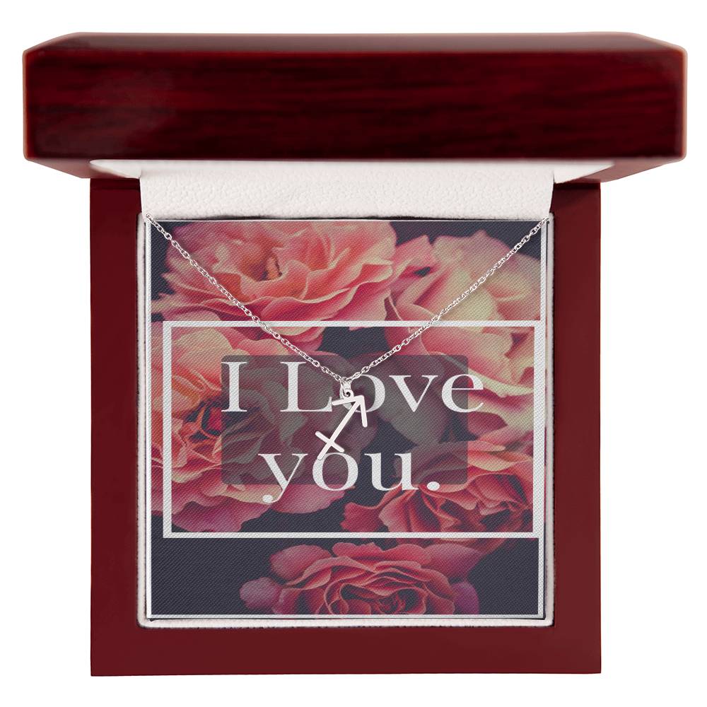 I LOVE YOU ZODIAC SYMPBOL NECKLACE