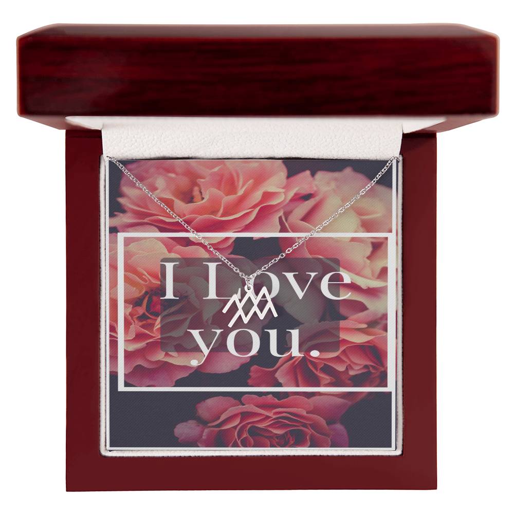 I LOVE YOU ZODIAC SYMPBOL NECKLACE