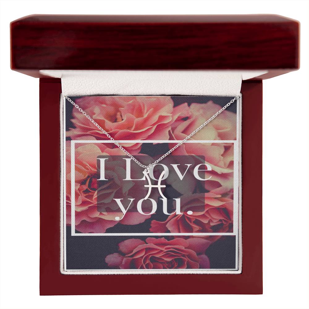 I LOVE YOU ZODIAC SYMPBOL NECKLACE