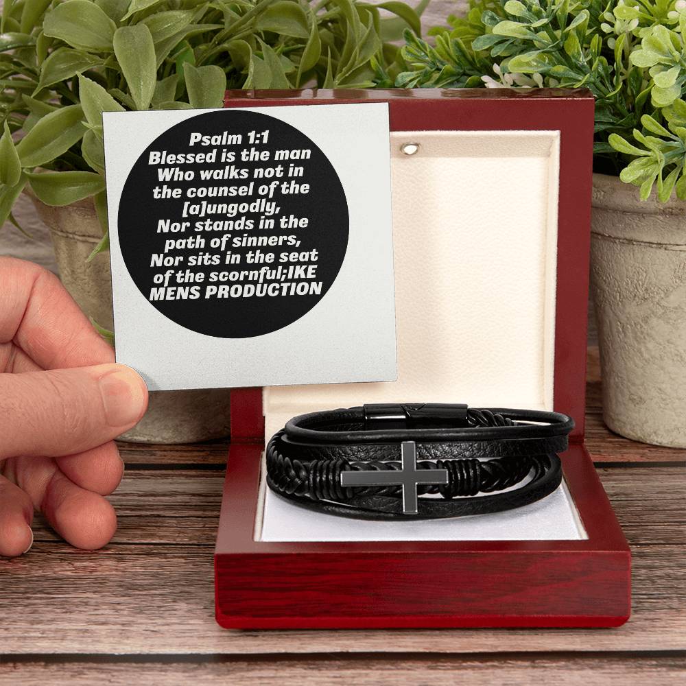 Psalm 1 Cross Bracelet