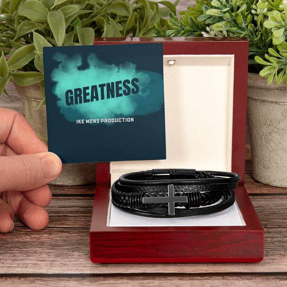 GREATNESS MEN'S CROSS BRACELET