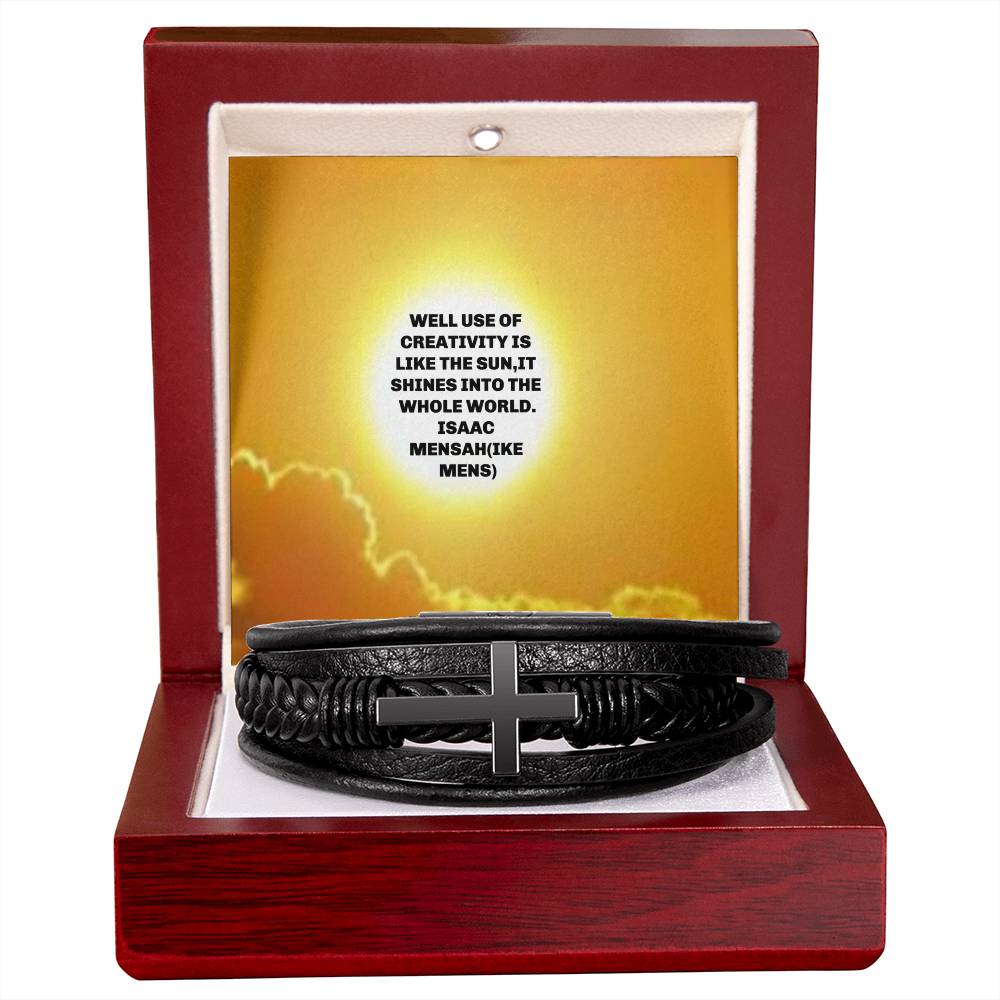IKE MENS QUOTE MENS'S CROSS BRACELET