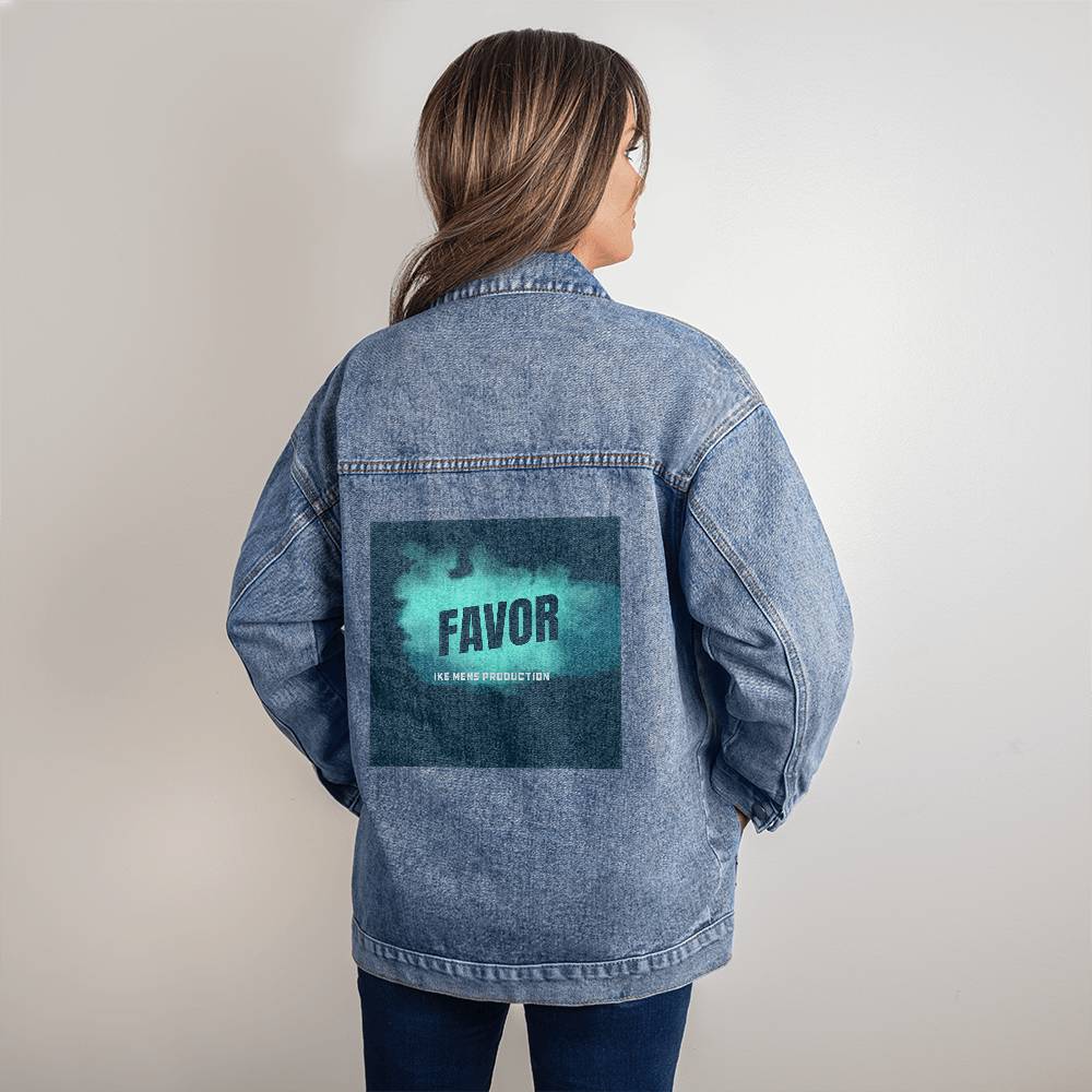 FAVOR Oversized Women's DTG Denim Jacket